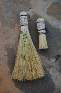 Small whisk broom and scrubber