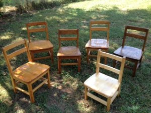 Small chairs--as individual as the children who used them!